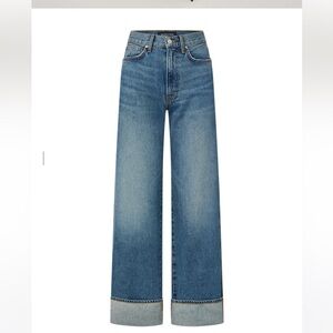 Veronica Beard Taylor Wide leg cuffed jeans 26